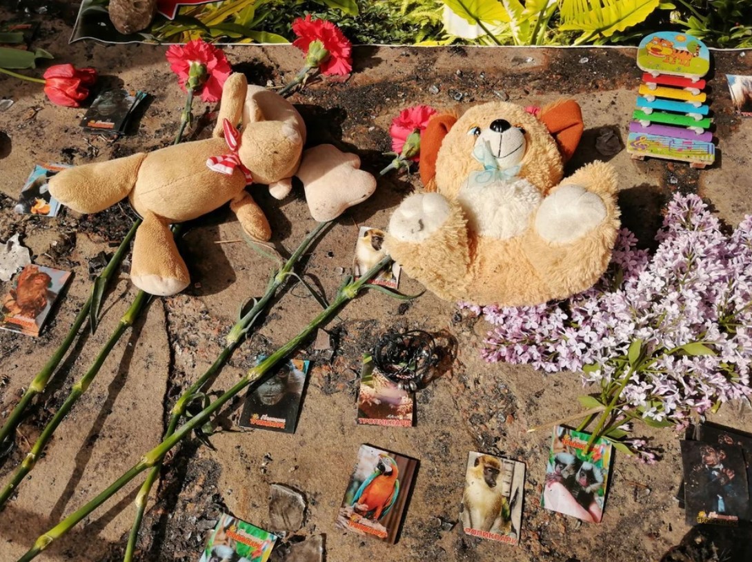 На месте "Тропикпарка" в Евпатории появился стихийный мемориал