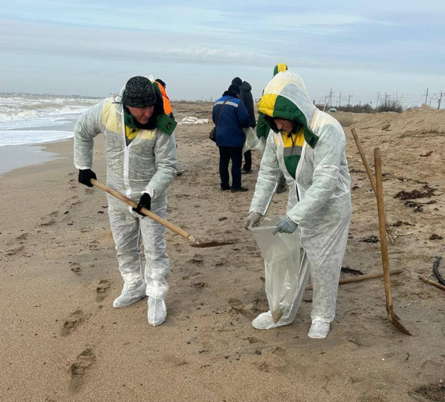 В Евпатории ищут волонтёров для очистки побережья от мазута