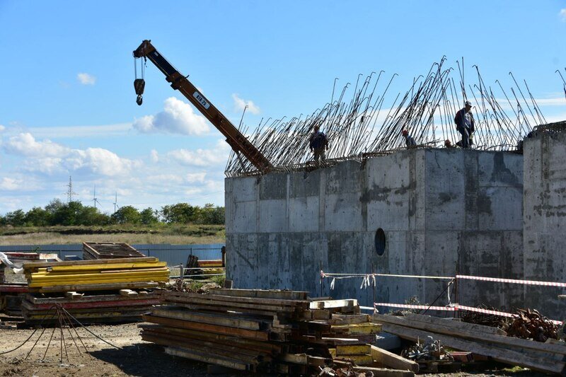 Строительство насосной станции в Ленинском районе выполнено на 65%