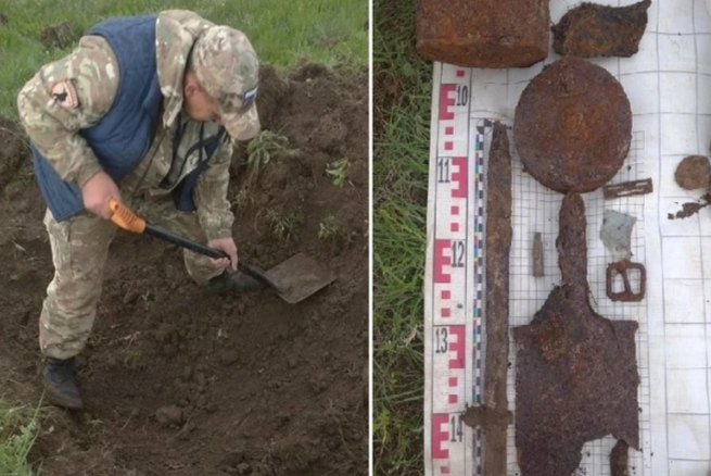 Останки советского бойца нашли в Ленинском районе