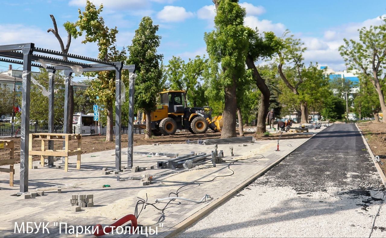 Благоустройство парка Шевченко в Симферополе близится к экватору: на каком этапе работы