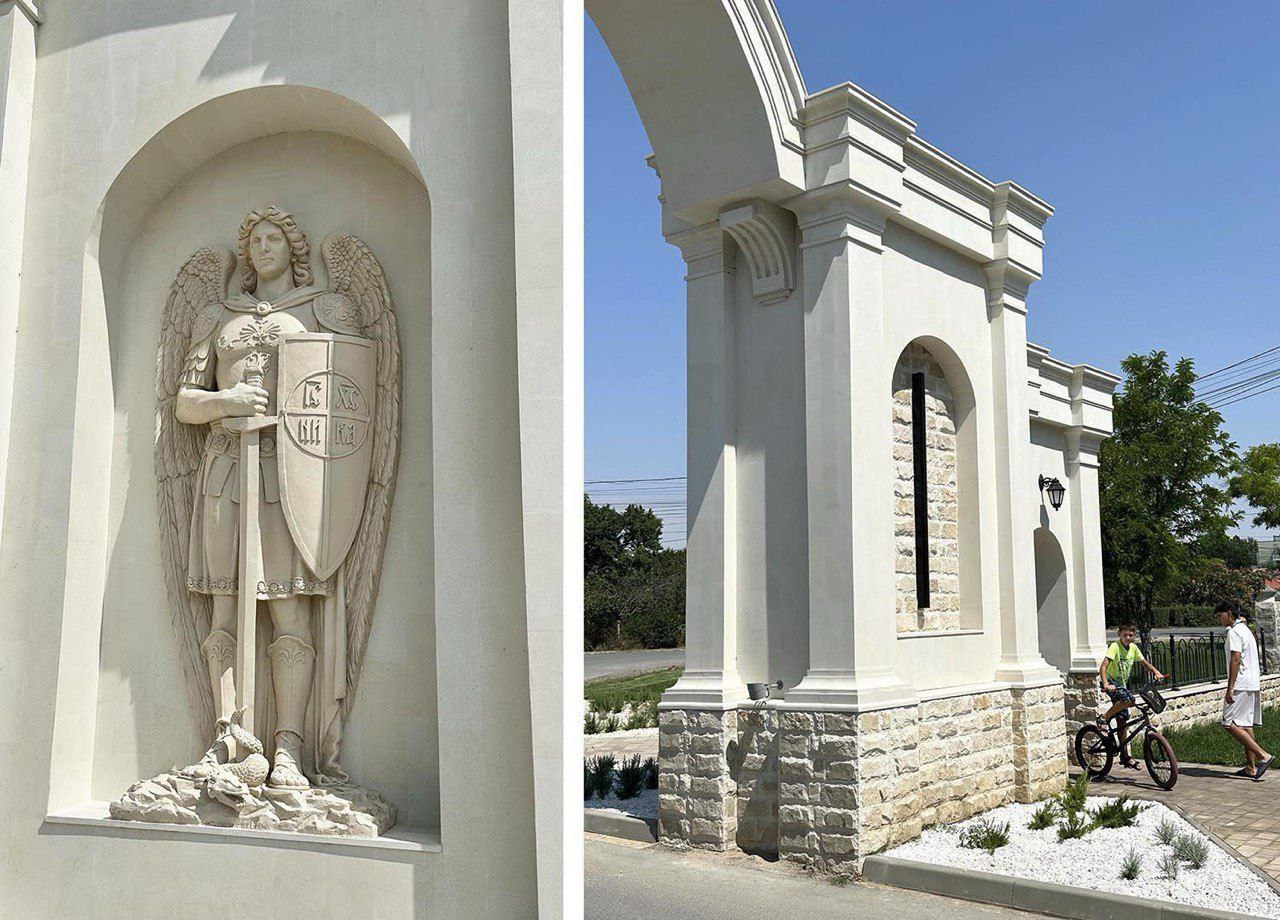 Архангелы на посту: в Гвардейском завершили реконструкцию исторической арки