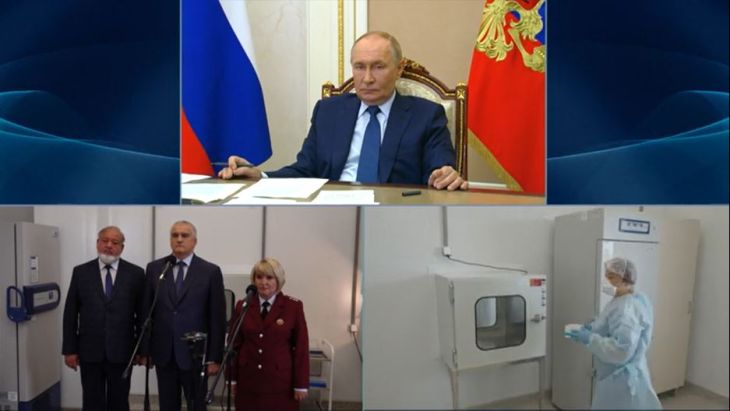 Владимир Путин по видеосвязи принял участие в открытии комплекса «Противочумная станция Роспотребнадзора» в Симферополе