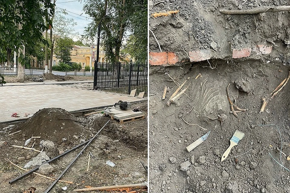 В Керчи нашли захоронение советских солдат