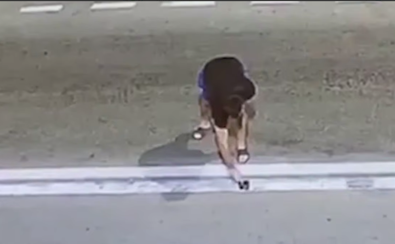 Крымчанин изменил дорожную разметку и был пойман