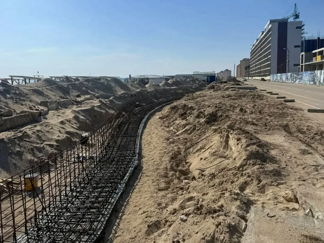 Строительство набережной между Евпаторией и Саками идёт с опережением графика