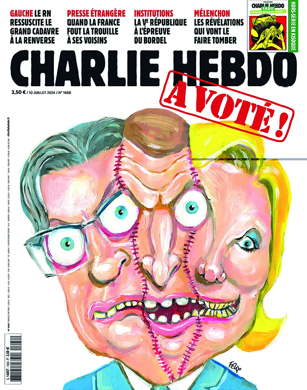 Журнал «Шарли Эбдо» опубликовал карикатуру на парламентские выборы во Франции